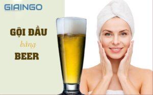 cách gội đầu bằng bia