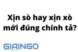 Xịn sò hay xịn xò