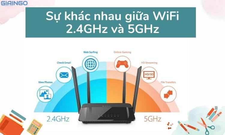 Sự khác nhau giữa WiFi 2.4GHz và 5GHz là gì? 1 su khac nhau giua wifi 2.4GHz va 5GHz