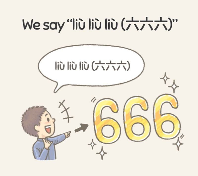 666 trong tiếng Trung là gì?