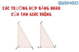 cac truong hop bang nhau cua tam giac vuong