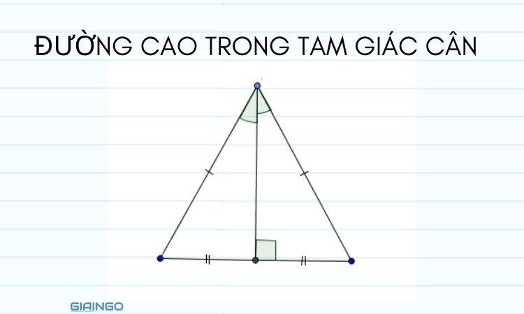 Đường cao trong tam giác cân là gì? Tính chất, công thức