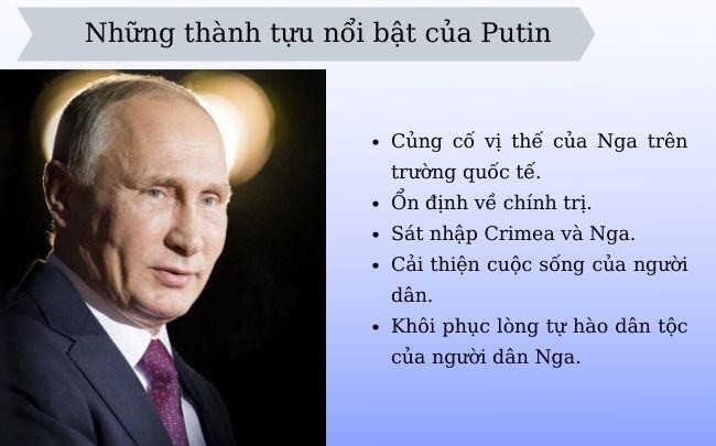 Thanh tuu noi bat cua tong thong Putin