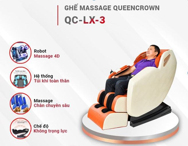 ghế massage queen crown qc lx3