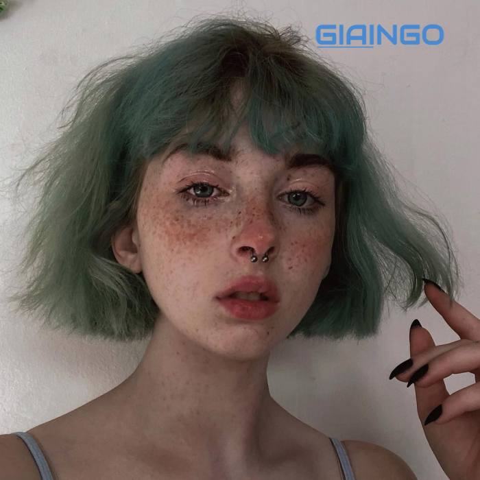 tóc màu nâu trà sữa bạc hà