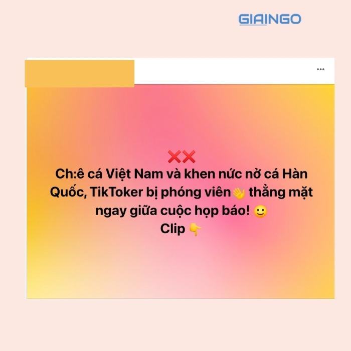 TikToker chê cá Việt Nam bị chỉ trích