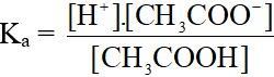 các công thức Hóa học lớp 11 công thức tính hằng số phân ly axit