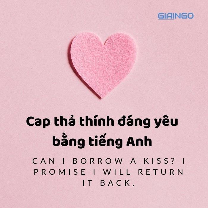 Cap thả thính đáng yêu bằng tiếng Anh