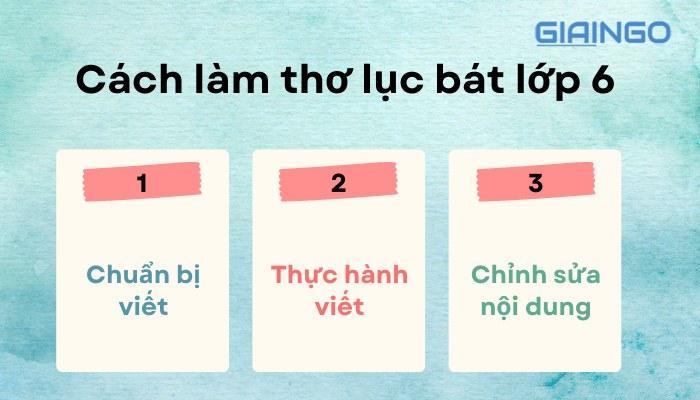 Cách làm thơ lục bát lớp 6