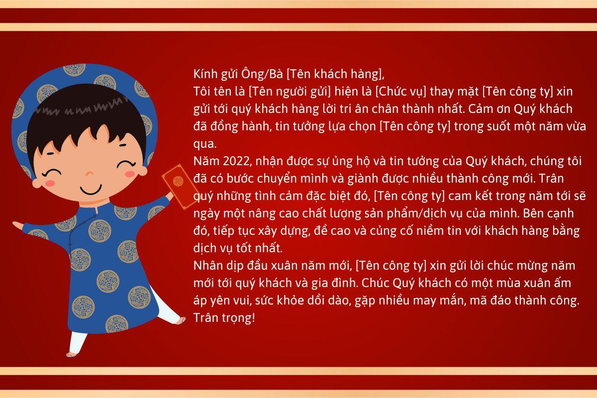 Mẫu mail chúc Tết khách hàng