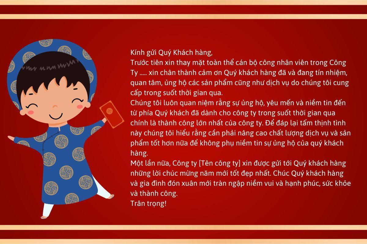 Mẫu thư chúc Tết khách hàng