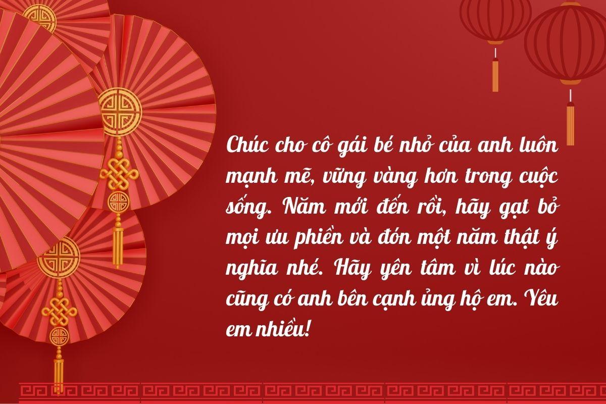 Lời chúc tết cho người yêu là bạn gái