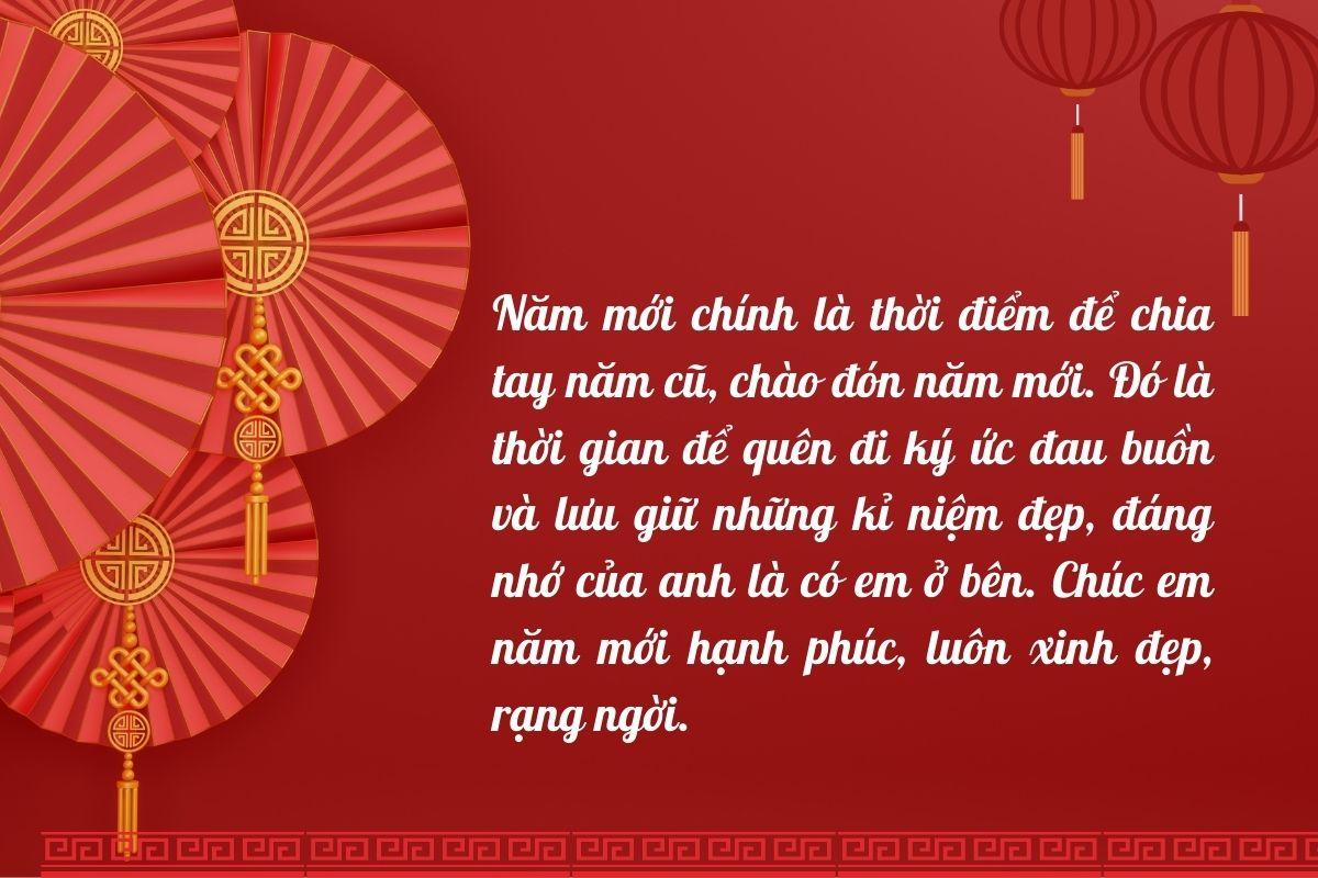 Lời chúc tết cho người yêu là bạn gái