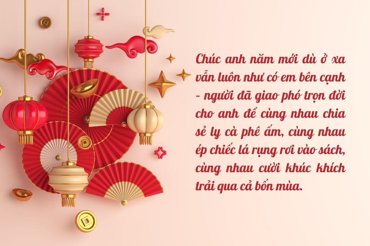 Những câu chúc tết người yêu ở xa