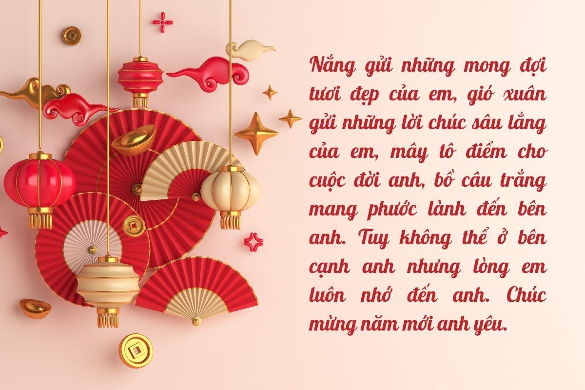 Những câu chúc tết người yêu ở xa