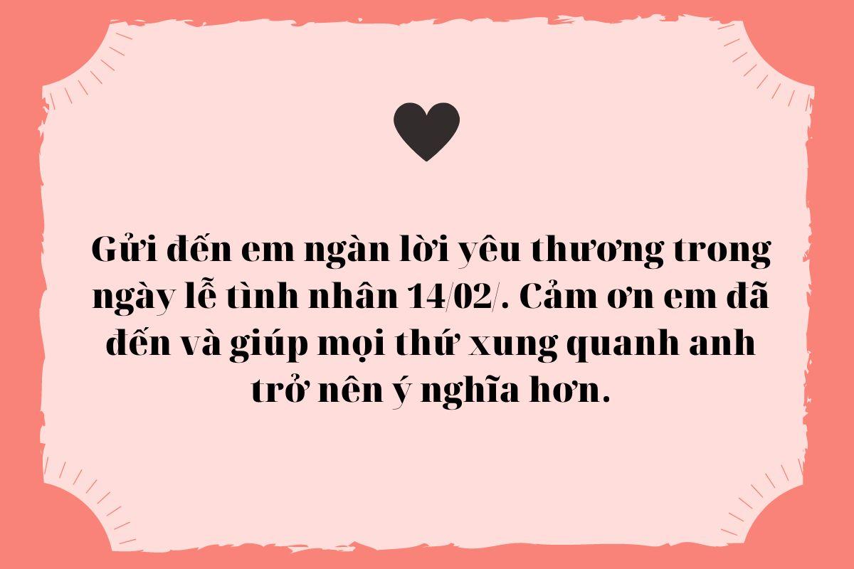 Câu chúc valentine cho người yêu ngắn gọn