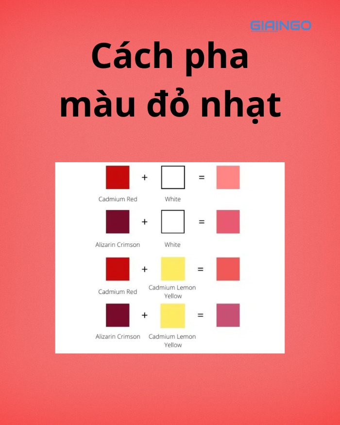 Hướng dẫn cách pha màu đỏ đẹp chuẩn nhất