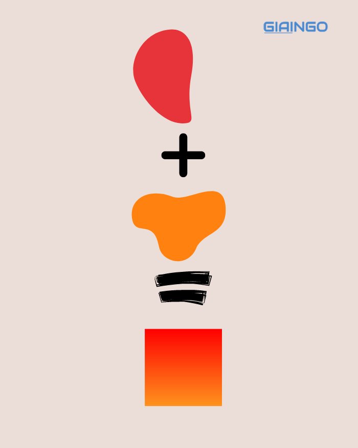 Cách pha màu đỏ với màu cam