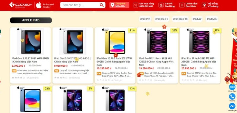 Tổng hợp các loại sản phẩm mà Clickbuy chuyên cung cấp