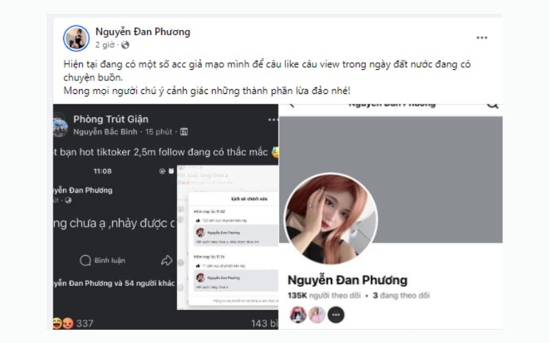 TikToker Nguyễn Đan Phương phốt quốc tang
